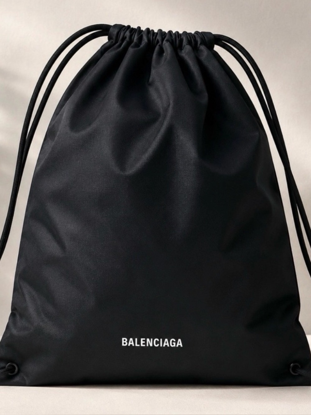 Balenciaga black string backpack